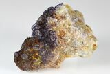 Purple Edge Fluorite Crystal Cluster - China #182815-2